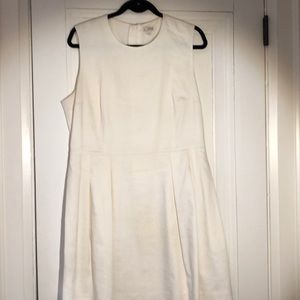 Gap cream sleeveless cotton dress with box pleats